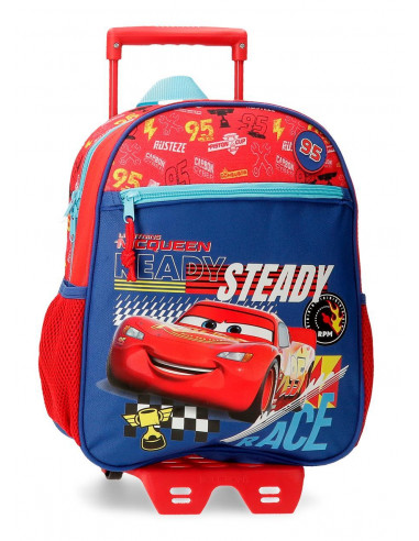 42422T1 ADAPT. BACKPACK 33CM.W/TROLLEY CARS LETS RACE